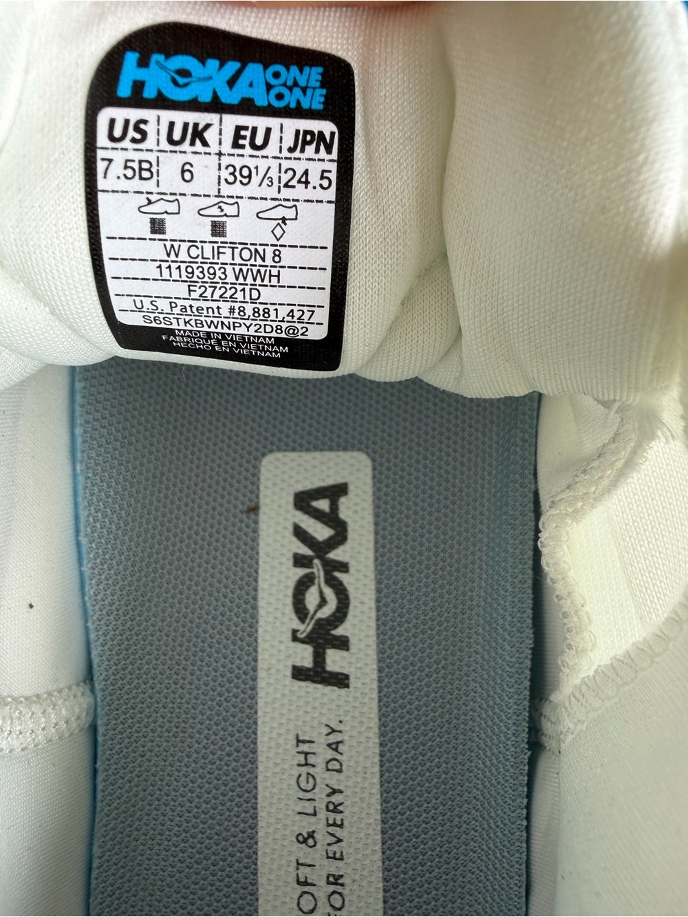 Hoka Women's White Athletic Running Shoes - Picture 5 of 5